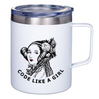 Ada Lovelace Code Like A Girl 12oz Stainless Steel Coffee Mug