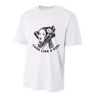Ada Lovelace Code Like A Girl Youth Performance Sprint T-Shirt