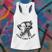 Ada Lovelace Code Like A Girl Womens Tank Top