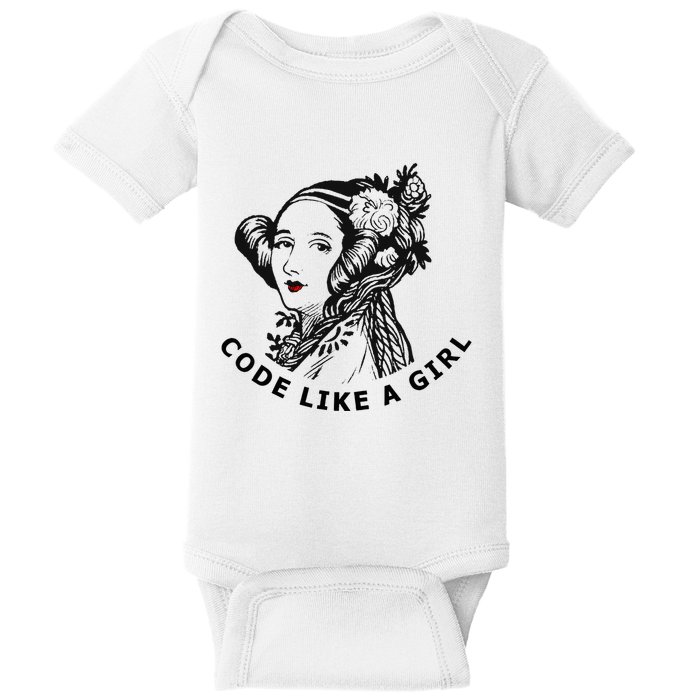 Ada Lovelace Code Like A Girl Baby Bodysuit
