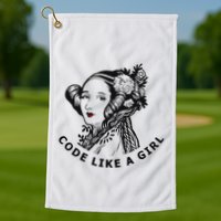 Ada Lovelace Code Like A Girl Golf Towel