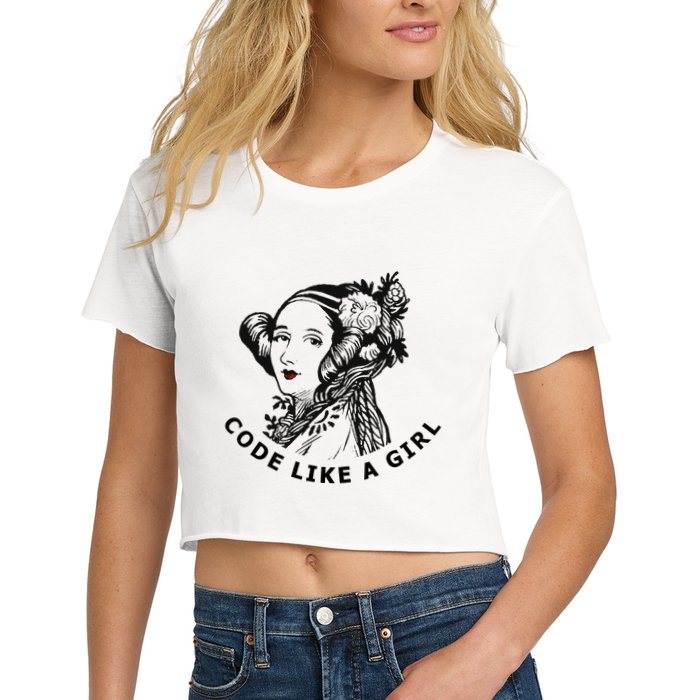 Ada Lovelace Code Like A Girl Crop Top