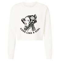 Ada Lovelace Code Like A Girl Cropped Pullover Crew