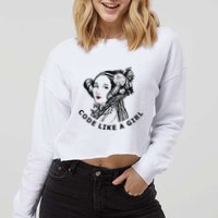 Ada Lovelace Code Like A Girl Cropped Pullover Crew