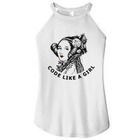 Ada Lovelace Code Like A Girl Women's Perfect Tri Rocker Tank