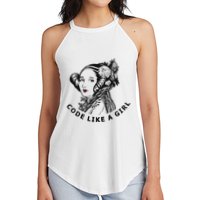 Ada Lovelace Code Like A Girl Women's Perfect Tri Rocker Tank