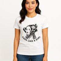 Ada Lovelace Code Like A Girl Womens T-Shirt