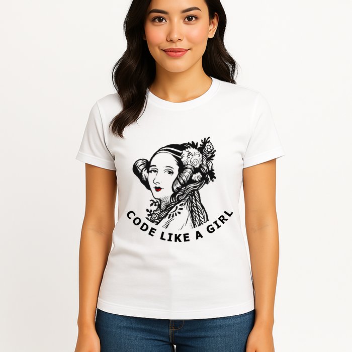 Ada Lovelace Code Like A Girl Womens T-Shirt