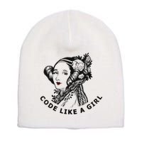 Ada Lovelace Code Like A Girl Short Acrylic Beanie