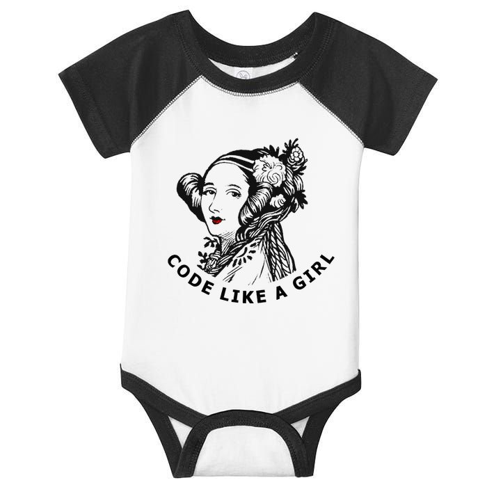 Ada Lovelace Code Like A Girl Infant Baby Jersey Bodysuit