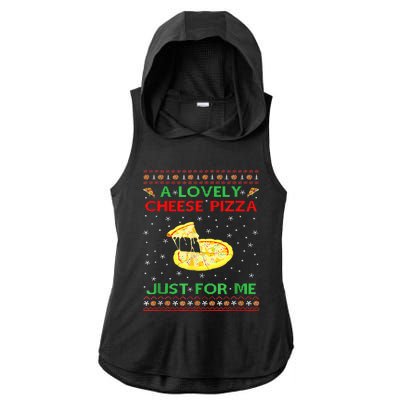 A Lovely Cheese Pizza Alone Funny Kevin X Mas Home Ladies PosiCharge Tri-Blend Wicking Draft Hoodie Tank