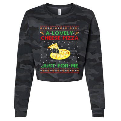 A Lovely Cheese Pizza Alone Funny Kevin X Mas Home Cropped Pullover Crew