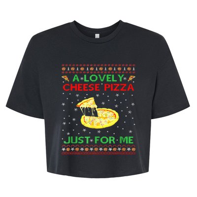 A Lovely Cheese Pizza Alone Funny Kevin X Mas Home Bella+Canvas Jersey Crop Tee