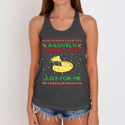 A Lovely Cheese Pizza Alone Funny Kevin X Mas Home Women's Knotted Racerback Tank