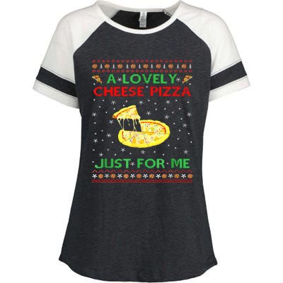 A Lovely Cheese Pizza Alone Funny Kevin X Mas Home Enza Ladies Jersey Colorblock Tee