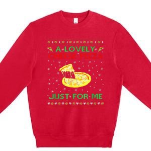 A Lovely Cheese Pizza Alone Funny Kevin X Mas Home Premium Crewneck Sweatshirt