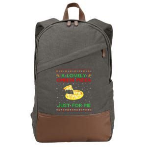 A Lovely Cheese Pizza Alone Funny Kevin X Mas Home Cotton Canvas Backpack