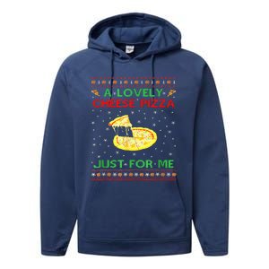 A Lovely Cheese Pizza Alone Funny Kevin X Mas Home Performance Fleece Hoodie