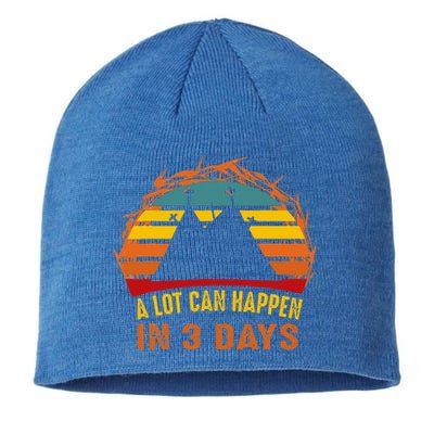 A Lot Can Happen In 3 Days Christian Easter Good Friday Sustainable Beanie