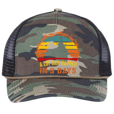 A Lot Can Happen In 3 Days Christian Easter Good Friday Retro Rope Trucker Hat Cap