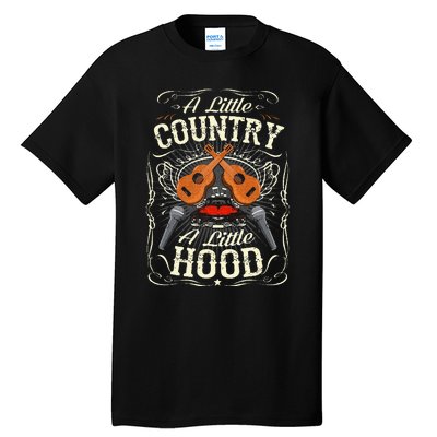 A Little Country A Little Hood Vintage Western Hip Hop Rap Tall T-Shirt