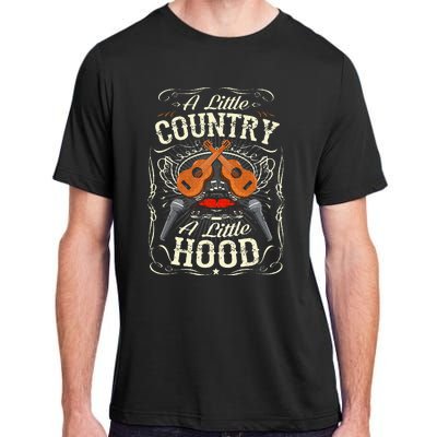 A Little Country A Little Hood Vintage Western Hip Hop Rap Adult ChromaSoft Performance T-Shirt