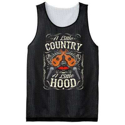 A Little Country A Little Hood Vintage Western Hip Hop Rap Mesh Reversible Basketball Jersey Tank