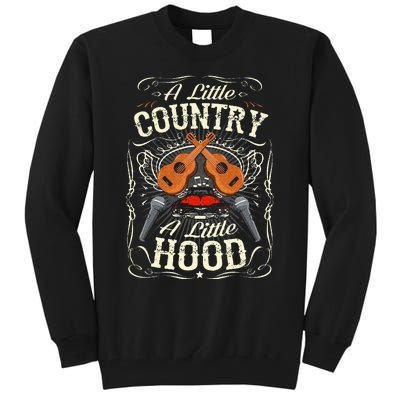 A Little Country A Little Hood Vintage Western Hip Hop Rap Tall Sweatshirt