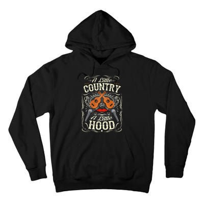 A Little Country A Little Hood Vintage Western Hip Hop Rap Tall Hoodie