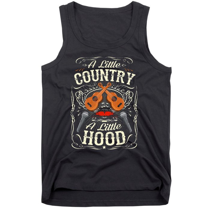 A Little Country A Little Hood Vintage Western Hip Hop Rap Tank Top