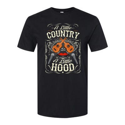 A Little Country A Little Hood Vintage Western Hip Hop Rap Softstyle® CVC T-Shirt