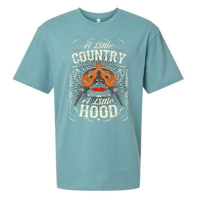 A Little Country A Little Hood Vintage Western Hip Hop Rap Sueded Cloud Jersey T-Shirt