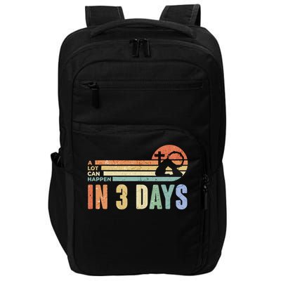A Lot Can Happen In 3 Days Easter Jesus Design Impact Tech Backpack