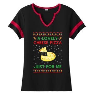 A Lovely Cheese Pizza Funny Kevin Xmas Ladies Halftime Notch Neck Tee