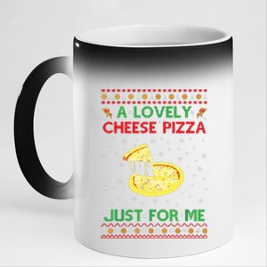 A Lovely Cheese Pizza Funny Kevin Xmas 11oz Black Color Changing Mug