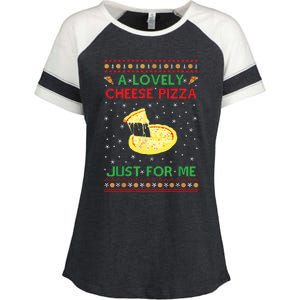 A Lovely Cheese Pizza Funny Kevin Xmas Enza Ladies Jersey Colorblock Tee