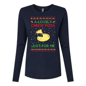 A Lovely Cheese Pizza Funny Kevin Xmas Womens Cotton Relaxed Long Sleeve T-Shirt