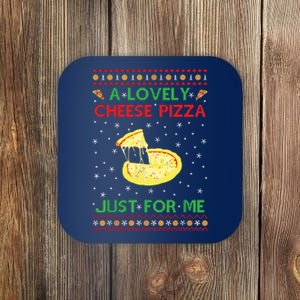 A Lovely Cheese Pizza Funny Kevin Xmas Coaster