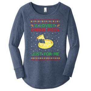 A Lovely Cheese Pizza Funny Kevin Xmas Women's Perfect Tri Tunic Long Sleeve Shirt