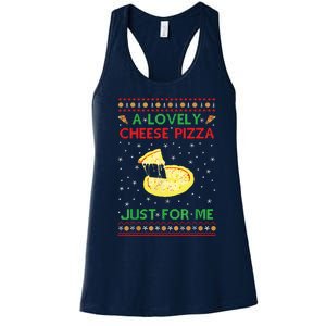 A Lovely Cheese Pizza Funny Kevin Xmas Women's Racerback Tank