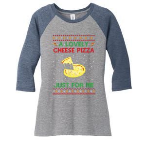 A Lovely Cheese Pizza Funny Kevin Xmas Women's Tri-Blend 3/4-Sleeve Raglan Shirt