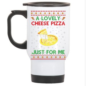 A Lovely Cheese Pizza Funny Kevin Xmas Stainless Steel Travel Mug