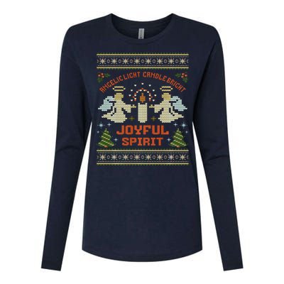 Angelic Light Candle Bright Joyful Spirit Christmas Season Womens Cotton Relaxed Long Sleeve T-Shirt