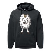 Adult Lamb Costume Performance Fleece Hoodie