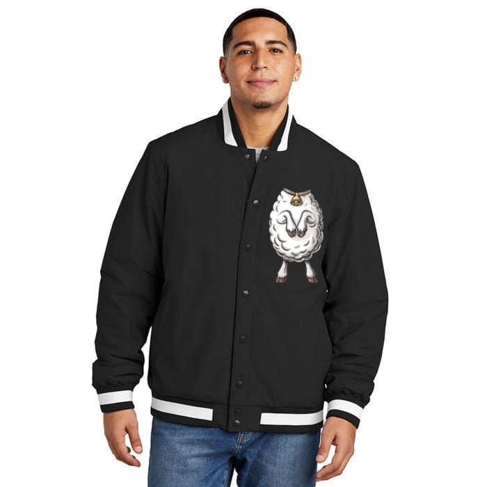 Adult Lamb Costume Insulated Varsity Jacket