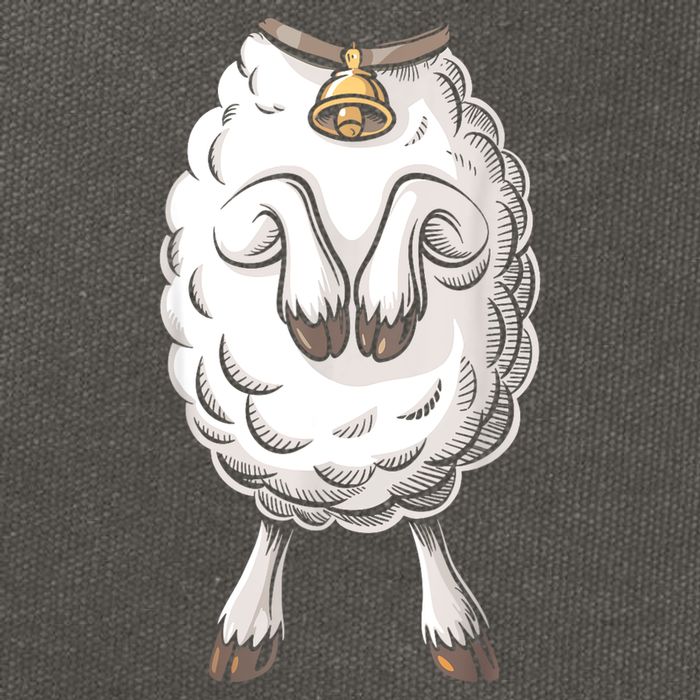 Adult Lamb Costume Cotton Canvas Backpack