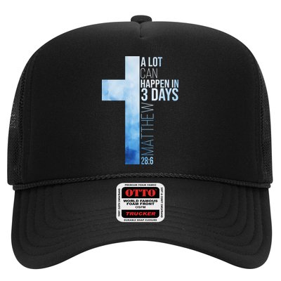 A Lot Can Happen In 3 Days Easter Cross Christianity Trucker Hat