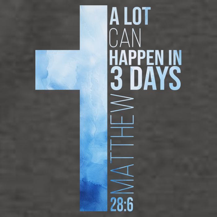 A Lot Can Happen In 3 Days Easter Cross Christianity Vector Backpack