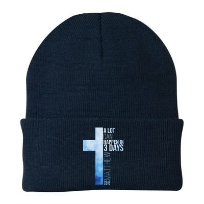 A Lot Can Happen In 3 Days Easter Cross Christianity Beanie