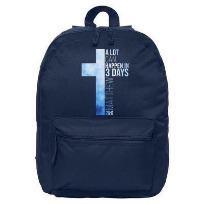 A Lot Can Happen In 3 Days Easter Cross Christianity 16 in Basic Backpack
